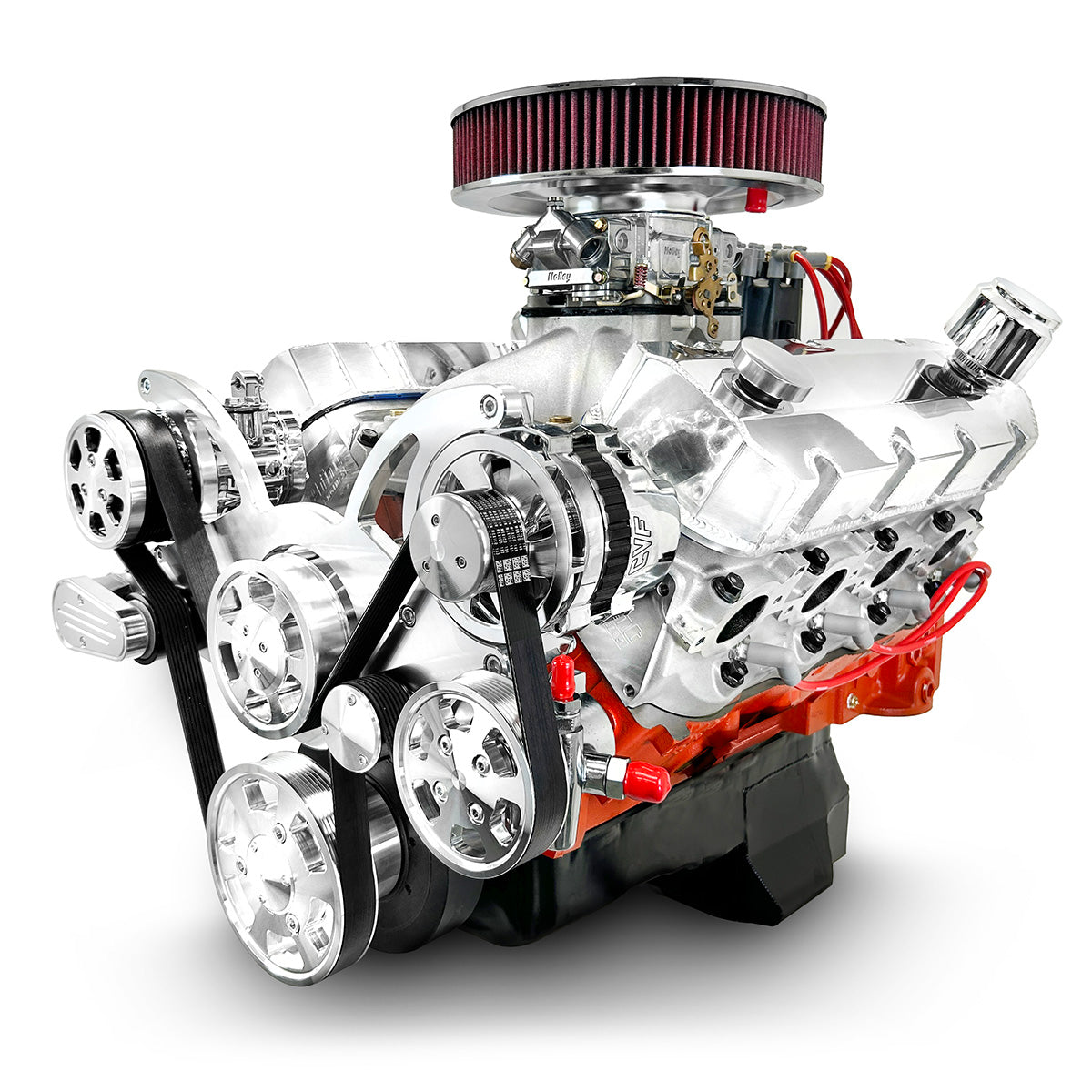 New BluePrint Big Block GM 540 c.i. Proseries Crate Engine - Dressed longblock w/ carb and Pulley Kit - PS5401CTCK